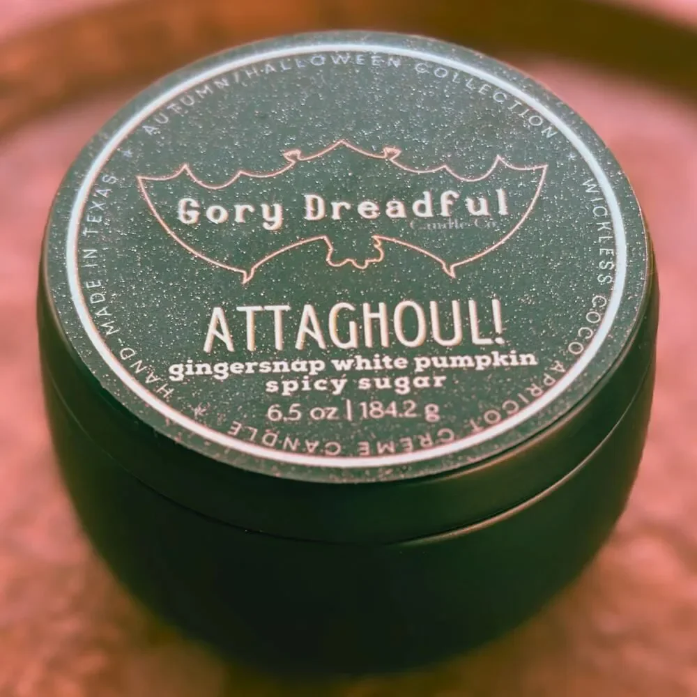 Attaghoul! Wickless Candle: Gingersnap White Pumpkin Spicy Sugar Scent